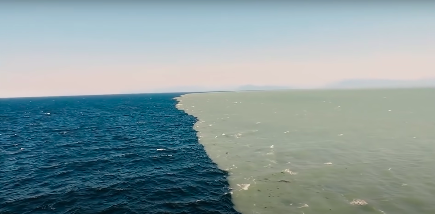 Воды океанов не смешиваются. Галоклин Балтийское море. Граница Тихого и Атлантического океана. Аляскинский залив. Атлантический океан и тихий океан граница.