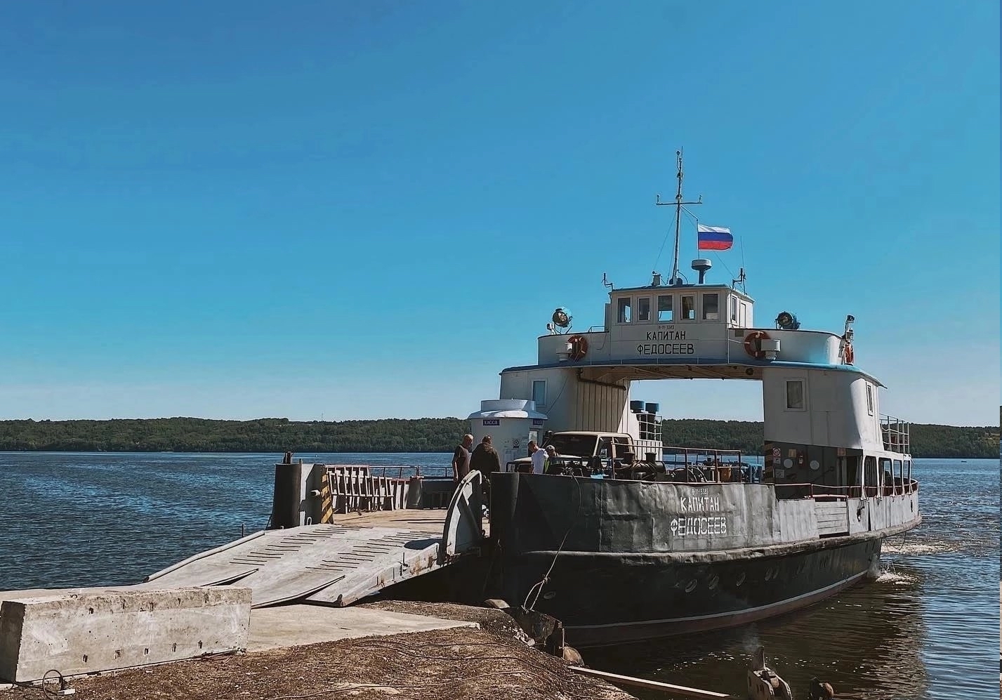 С 8 сентября паромная переправа через Волгу в Марий Эл курсирует иначе